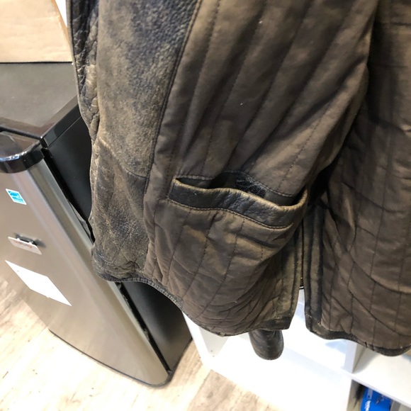 Levi’s leather cafe racer large brown vintage 90’s - Picture 5 of 8